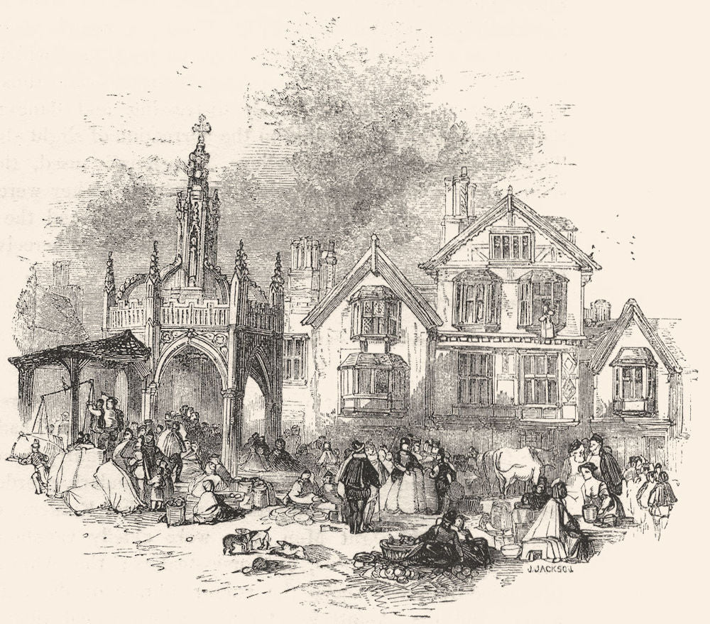 SOCIETY. The Fair 1845 old antique vintage print picture